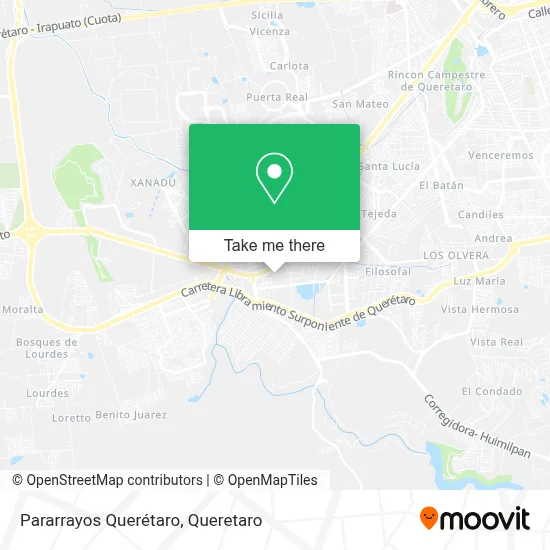 Pararrayos Querétaro map