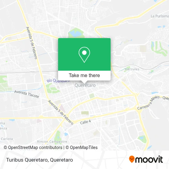 Turibus Queretaro map
