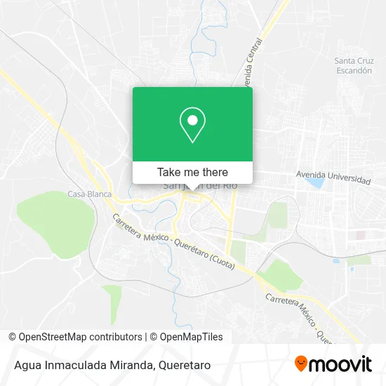 Agua Inmaculada Miranda map