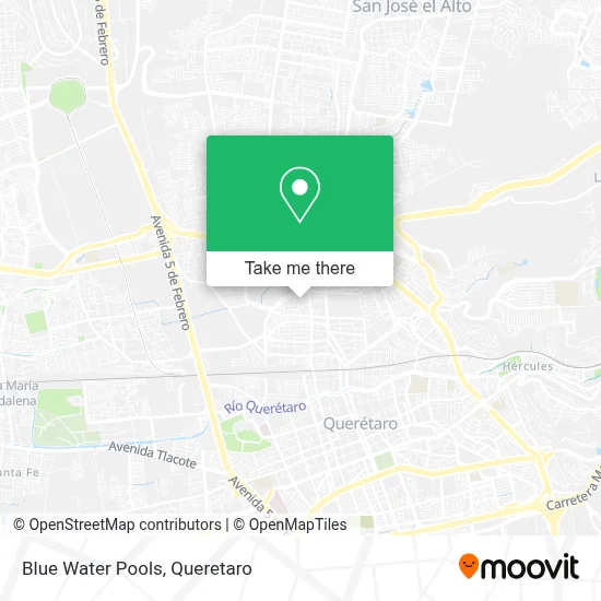 Blue Water Pools map