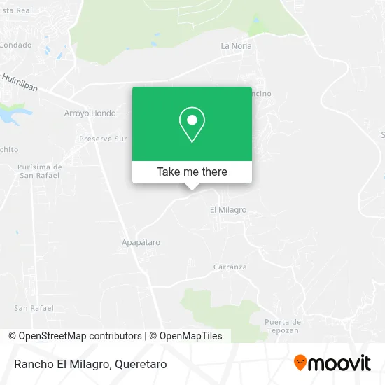 Rancho El Milagro map