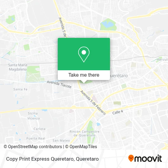 Copy Print Express Queretaro map