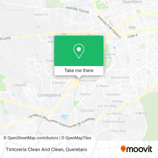 Tintorería Clean And Clean map