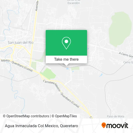 Agua Inmaculada Col Mexico map