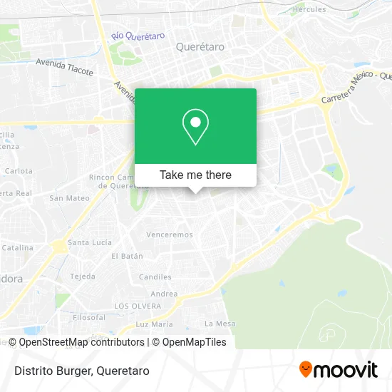 Distrito Burger map