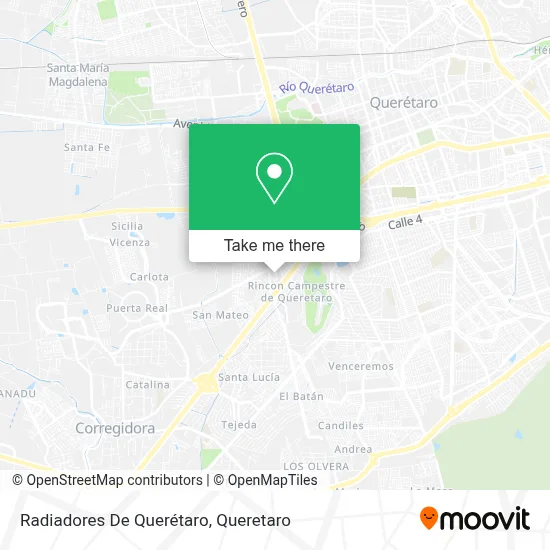 Radiadores De Querétaro map