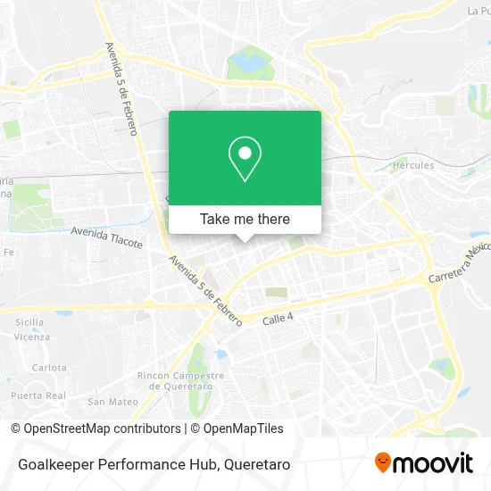 Goalkeeper Performance Hub map