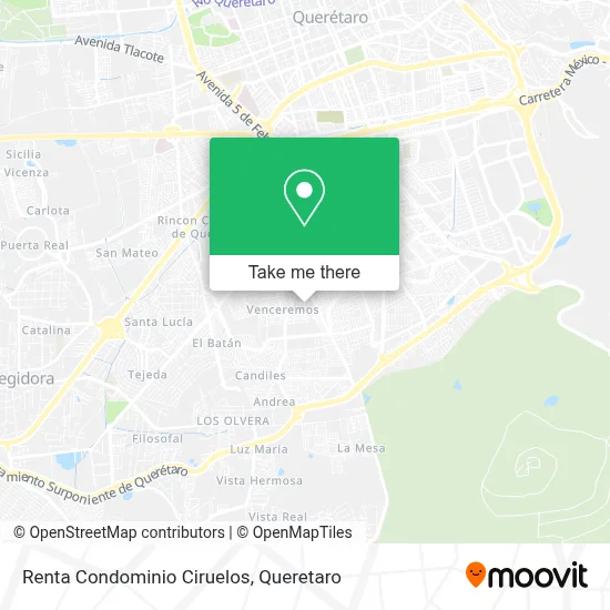 Renta Condominio Ciruelos map