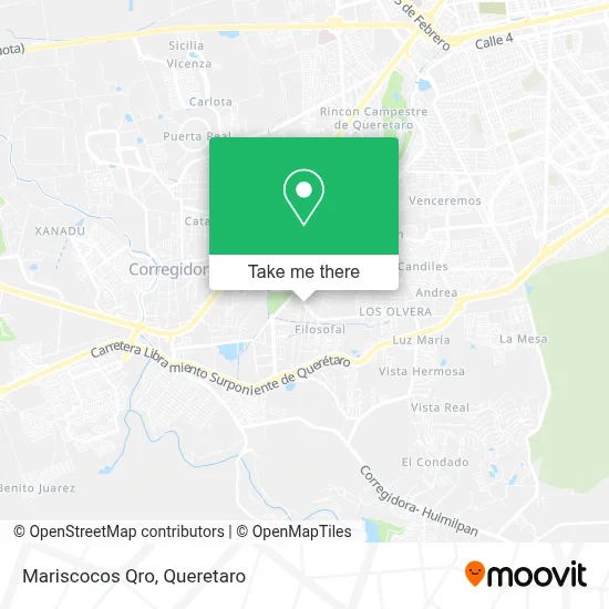 Mariscocos Qro map