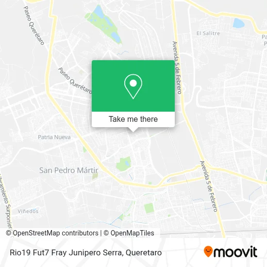 Rio19 Fut7 Fray Junipero Serra map