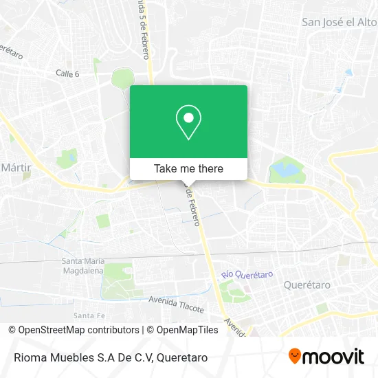 Rioma Muebles S.A De C.V map