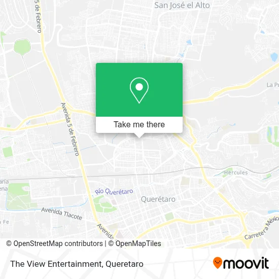 The View Entertainment map