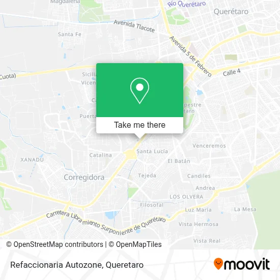 Refaccionaria Autozone map
