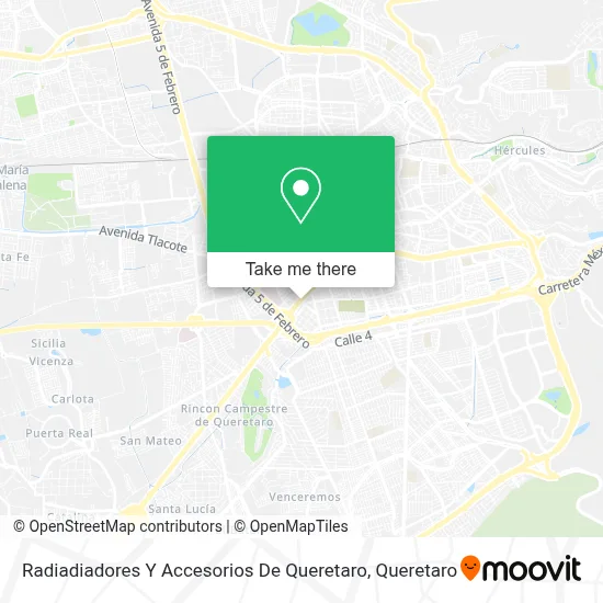 Radiadiadores Y Accesorios De Queretaro map