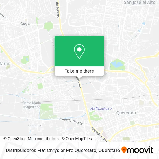 Mapa de Distribuidores Fiat Chrysler Pro Queretaro