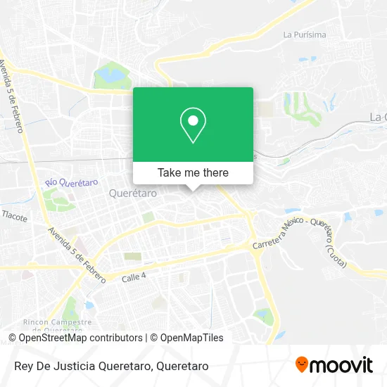 Rey De Justicia Queretaro map