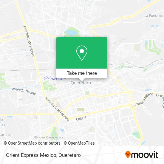 Orient Express Mexico map