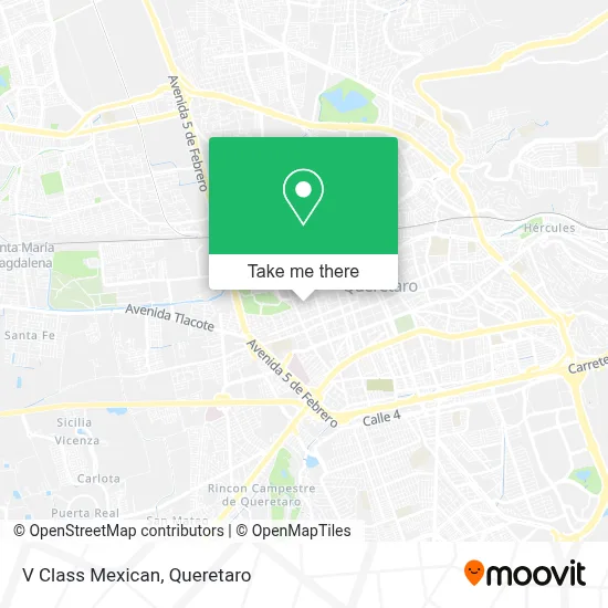 V Class Mexican map