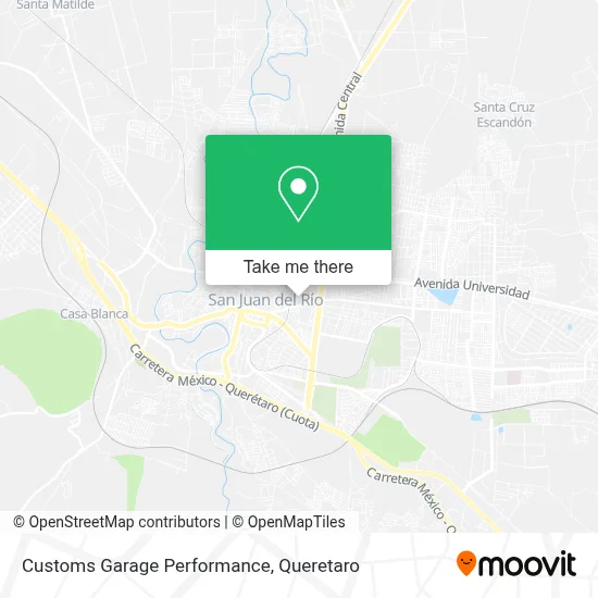 Customs Garage Performance map