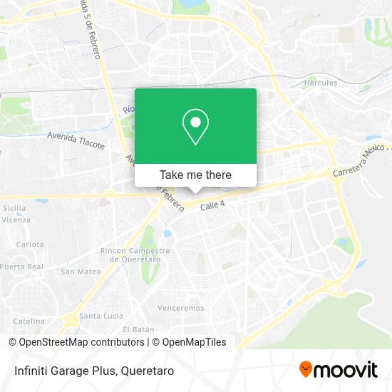 Infiniti Garage Plus map