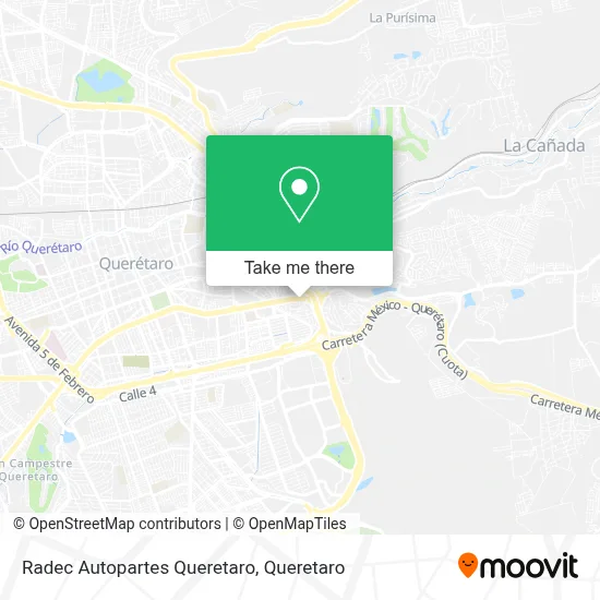 Radec Autopartes Queretaro map