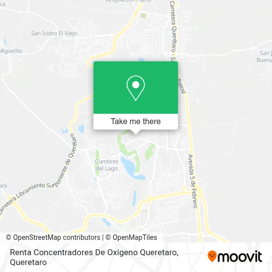 Renta Concentradores De Oxigeno Queretaro map