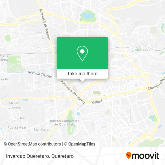 Invercap Queretaro map