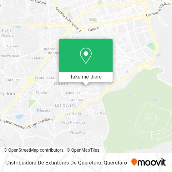 Distribuidora De Extintores De Queretaro map
