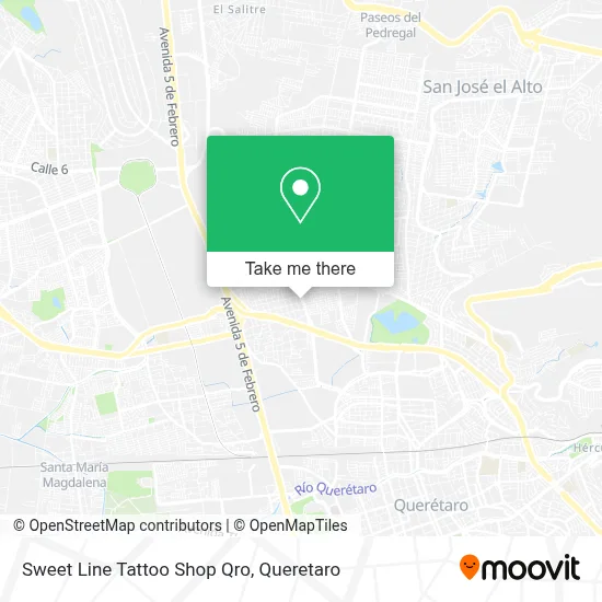Sweet Line Tattoo Shop Qro map