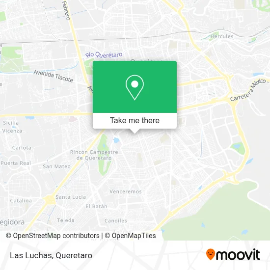 Las Luchas map
