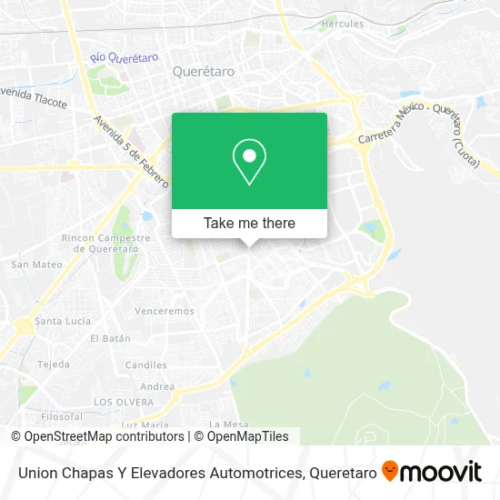 Mapa de Union Chapas Y Elevadores Automotrices