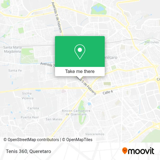 Tenis 360 map