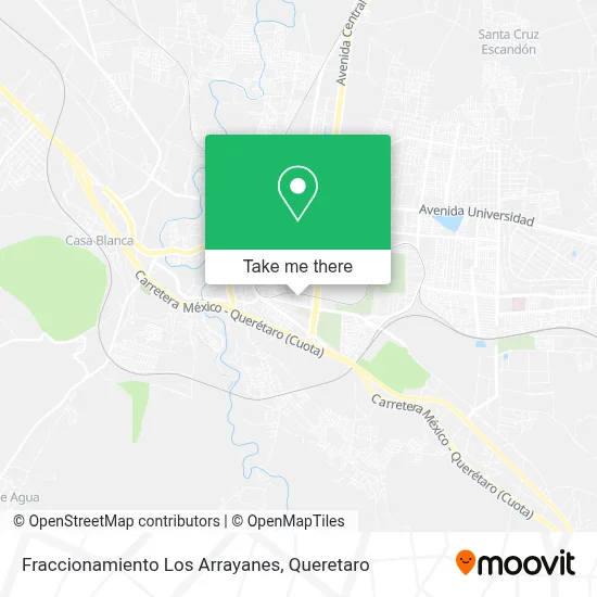 Fraccionamiento Los Arrayanes map