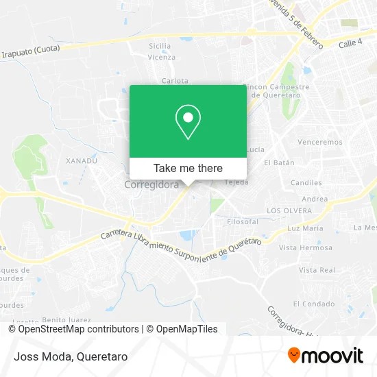Joss Moda map