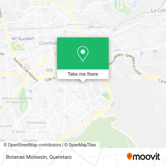 Botanas Moisesin map