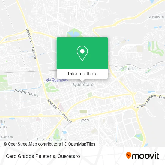 Cero Grados Paleteria map