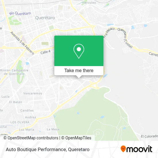 Auto Boutique Performance map