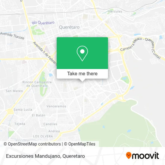 Excursiones Mandujano map