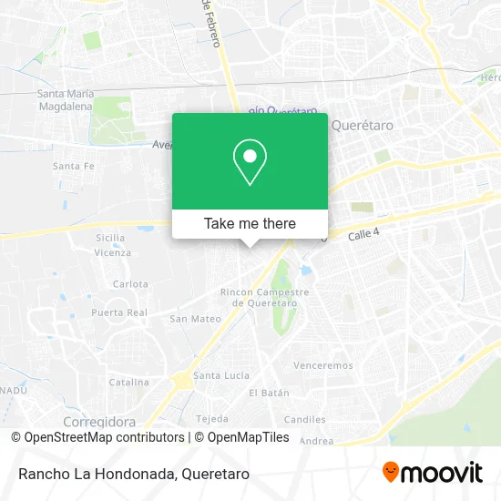 Rancho La Hondonada map