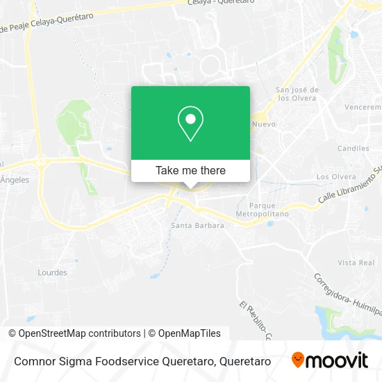 Mapa de Comnor Sigma Foodservice Queretaro