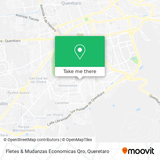 Mapa de Fletes & Mudanzas Economicas Qro
