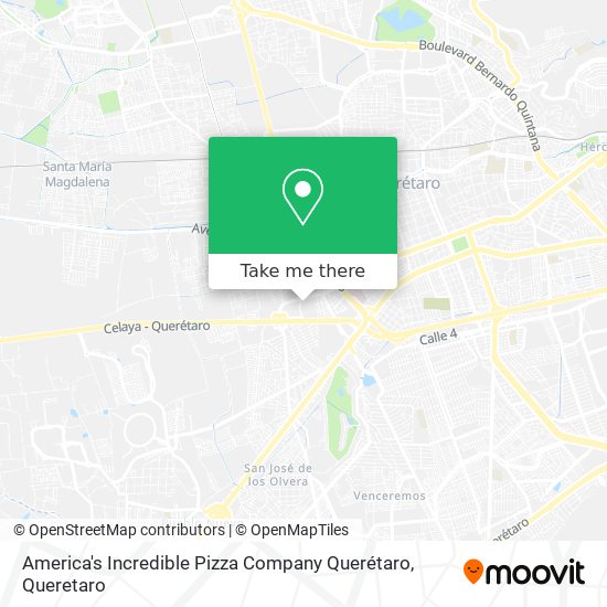 America's Incredible Pizza Company Querétaro map