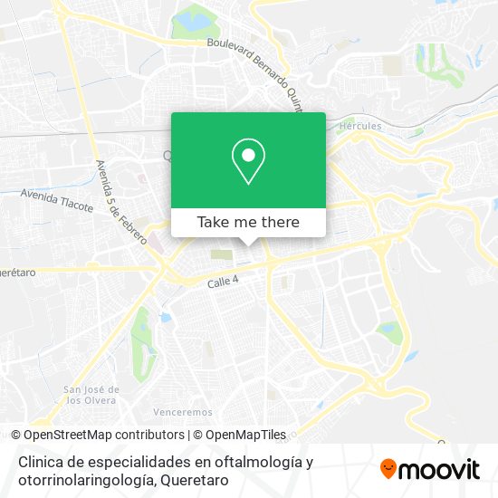 Clinica de especialidades en oftalmología y otorrinolaringología map