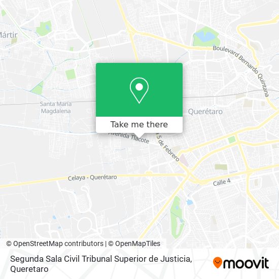 Mapa de Segunda Sala Civil Tribunal Superior de Justicia