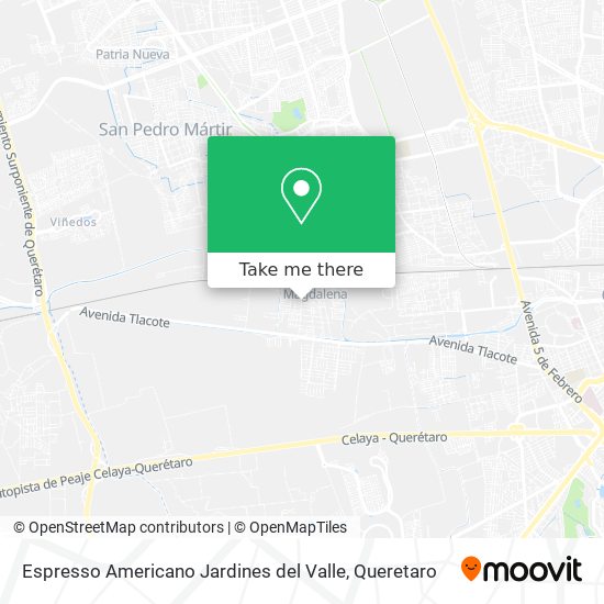 Espresso Americano Jardines del Valle map