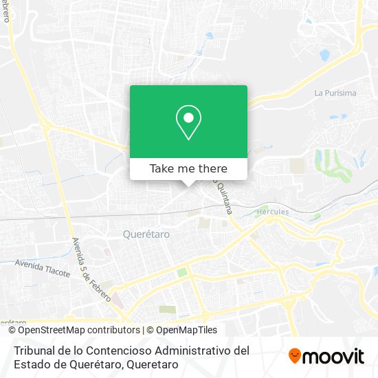 Tribunal de lo Contencioso Administrativo del Estado de Querétaro map