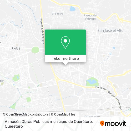 Almacén Obras Públicas municipio de Querétaro map