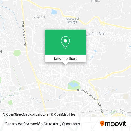 Centro de  Formación Cruz Azul map