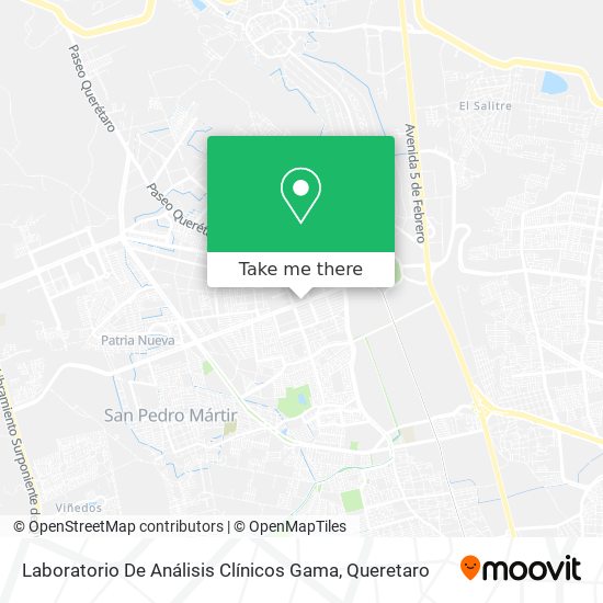 Mapa de Laboratorio De Análisis Clínicos Gama