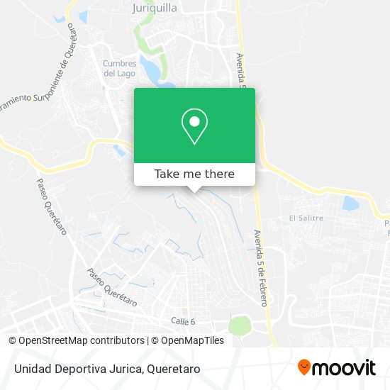Unidad Deportiva Jurica map